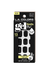Gel Press on Nail Kit (12 pcs- nail glue included) - Black