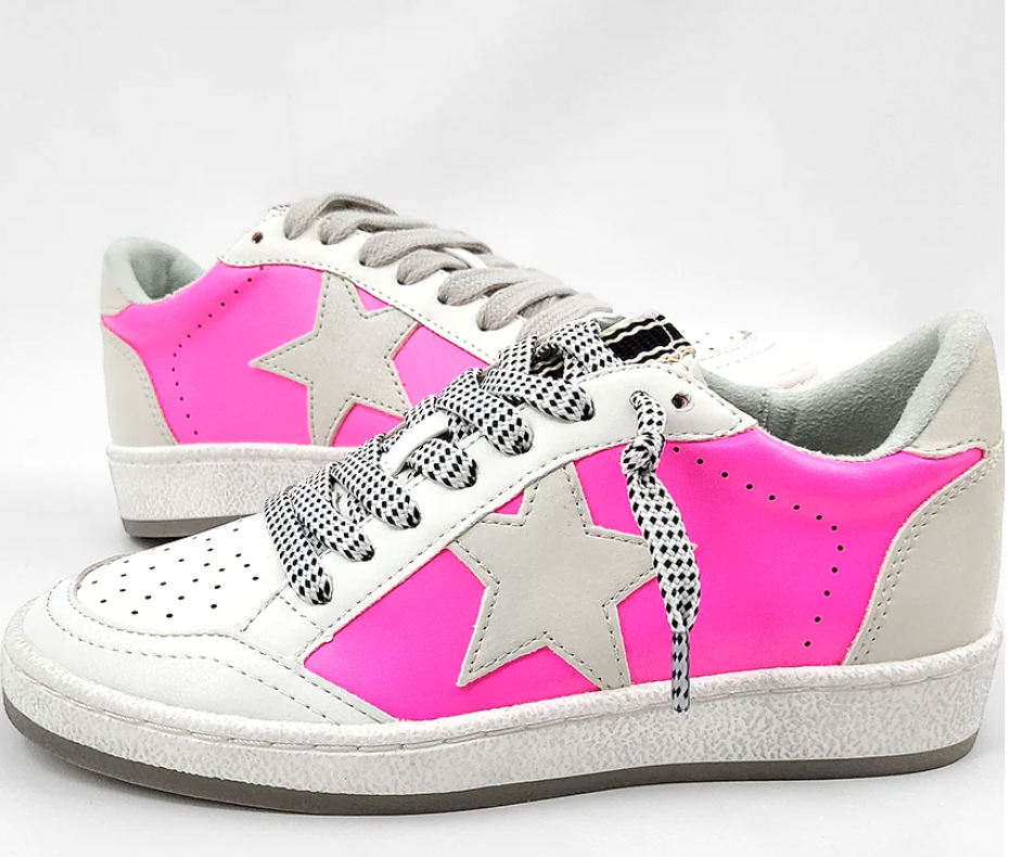 ShuShop Paz Kids Sneaker in Neon Pink