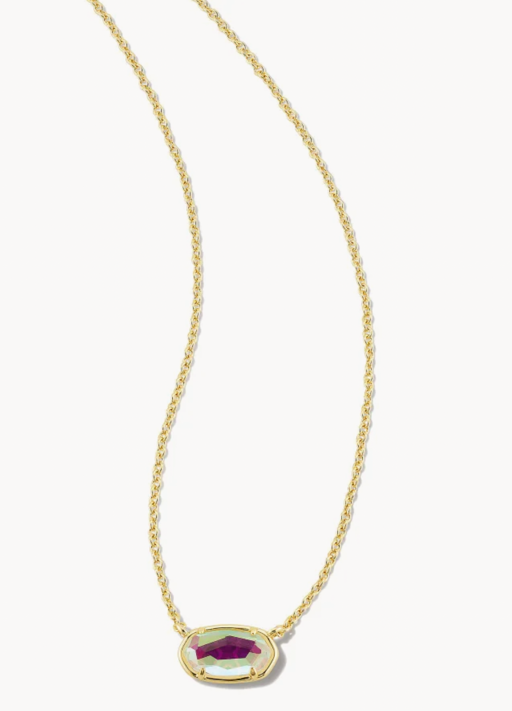 Kendra Scott Grayson Gold Pendant Necklace in Dichroic Glass