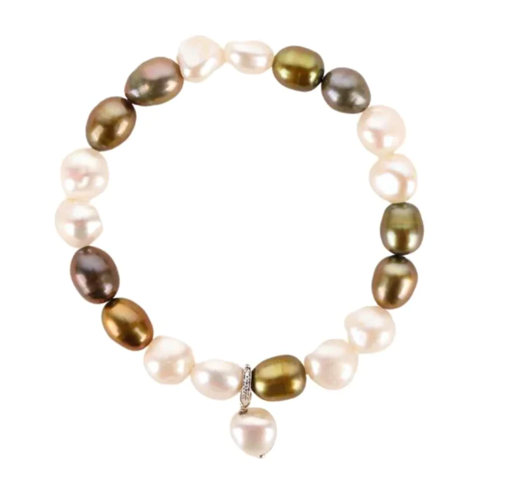 BuDhaGirl Noemi Baroque Natural Pearl Bracelet