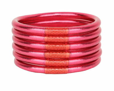 BuDhaGirl Pink All Weather Bangles - Set of 6