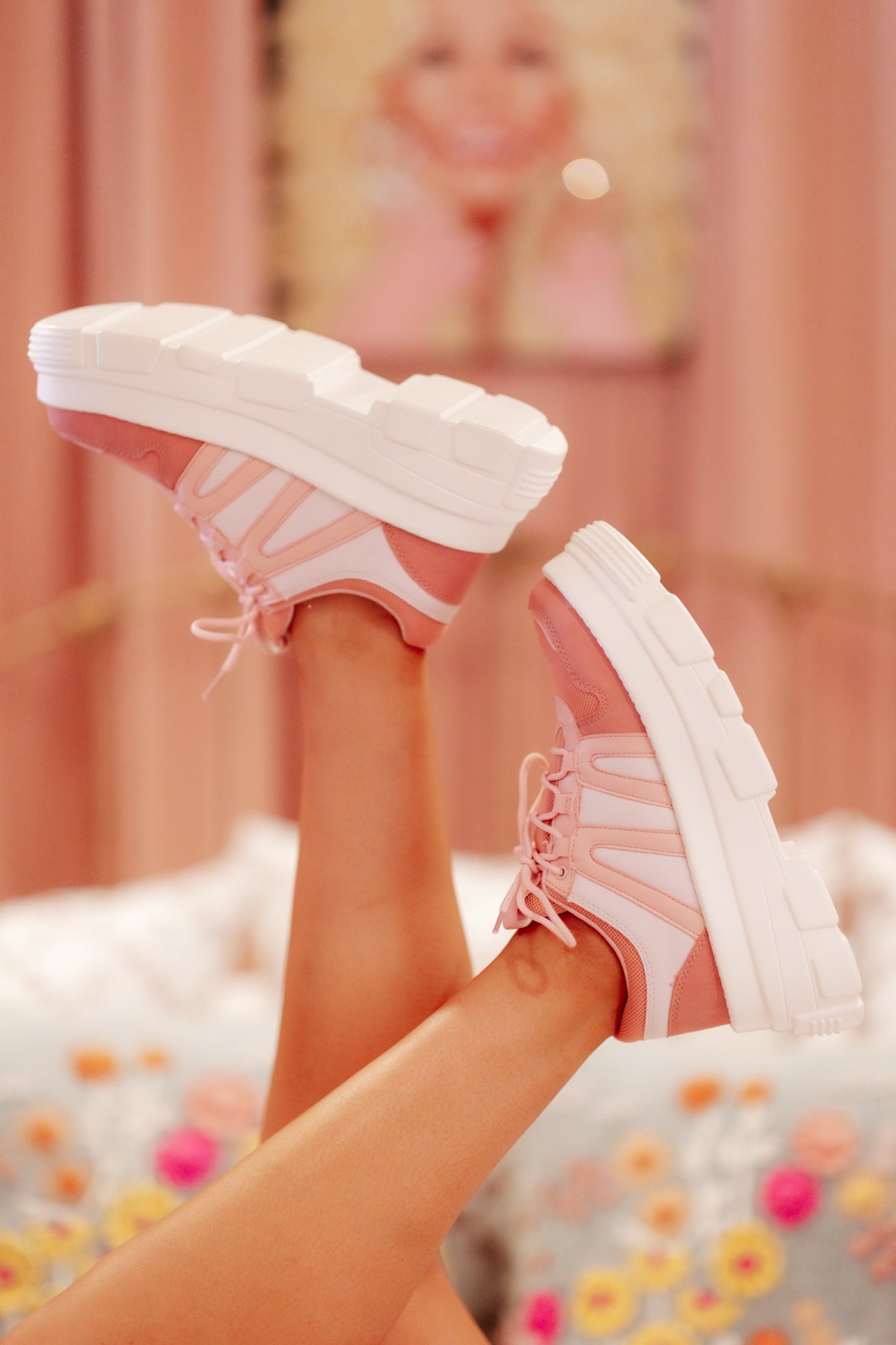 Berness Barbie Platform Sneaker in Pink