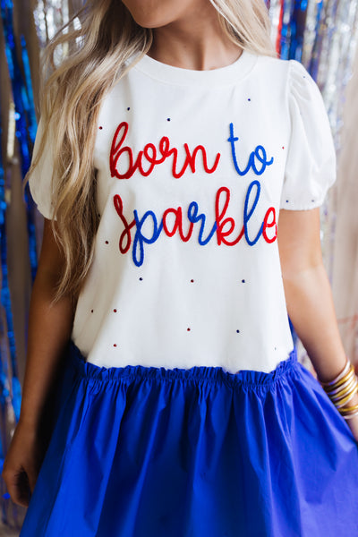 Red White and Blue 'Born To Sparkle' Dress