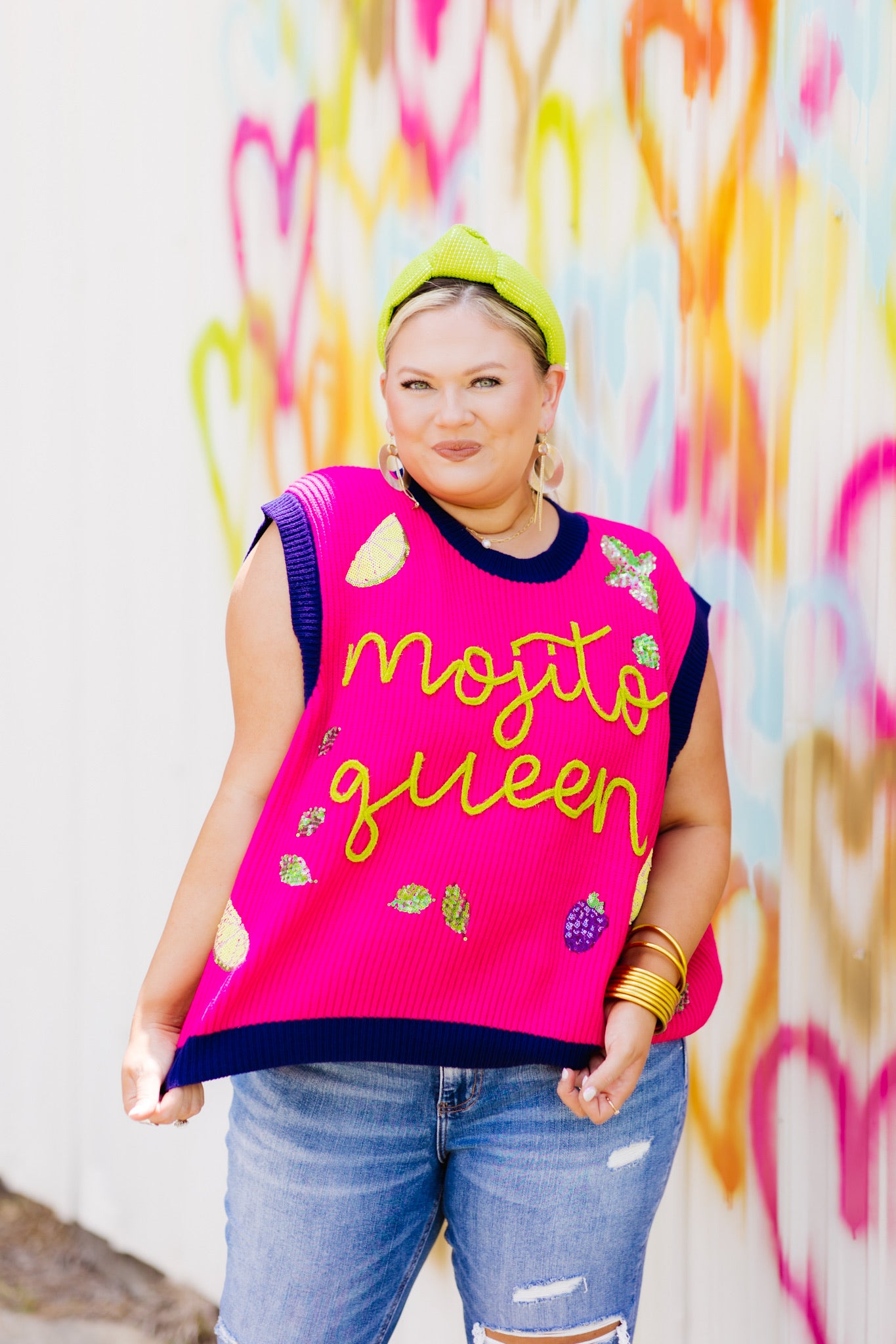 Queen Of Sparkles Mojito Queen Sweater Top