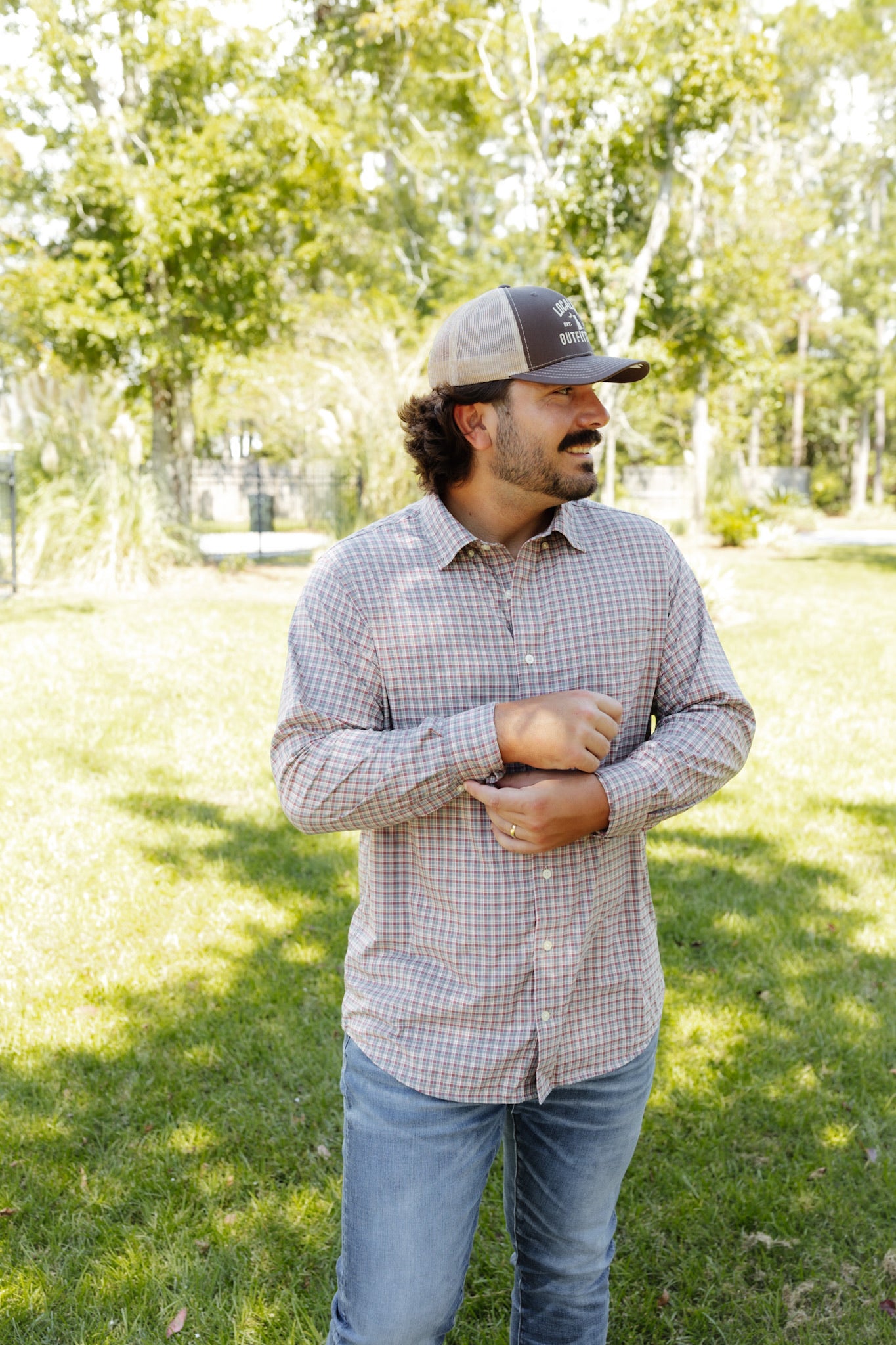 Southern Shirt Men's LS Button Down - Red Coal Samford Check