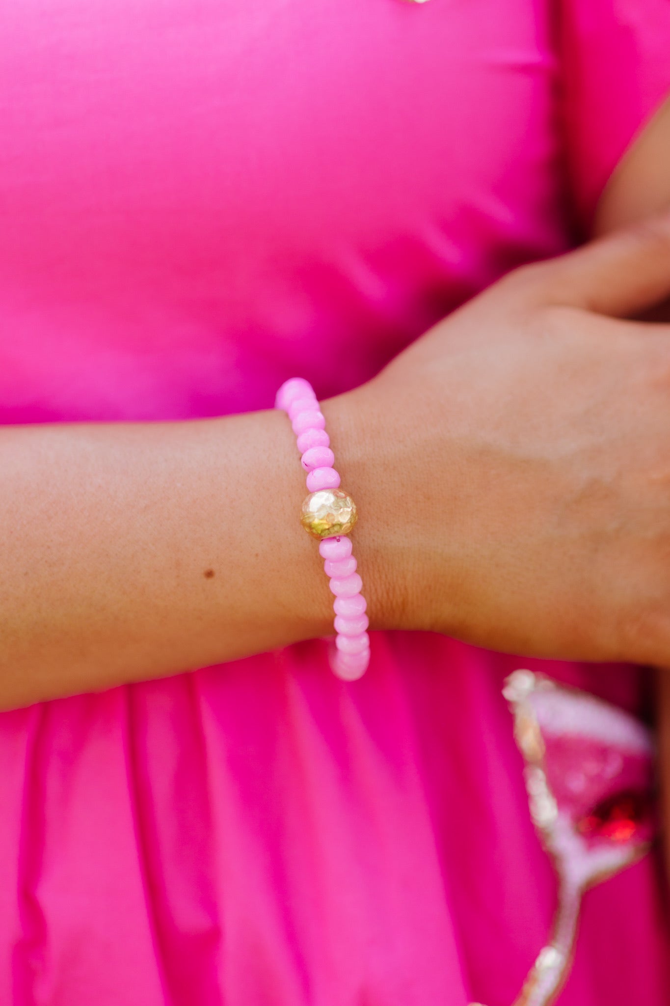 Virtue Jewelry Rondelle Gemstone Bracelet - Light Pink