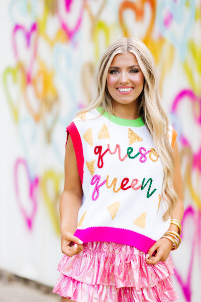 Queen Of Sparkles Queso Queen Sweater Top