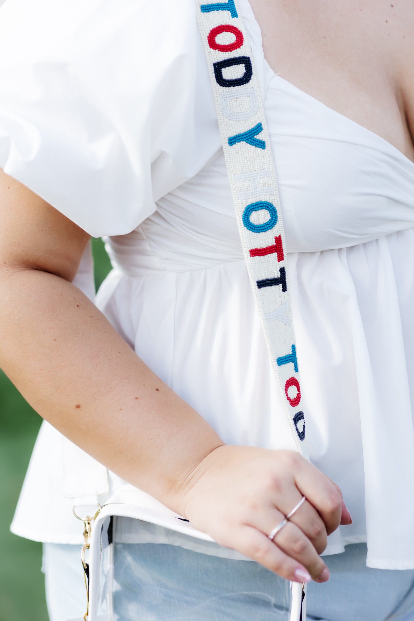 Beaded Gameday Strap - Hotty Toddy Cream
