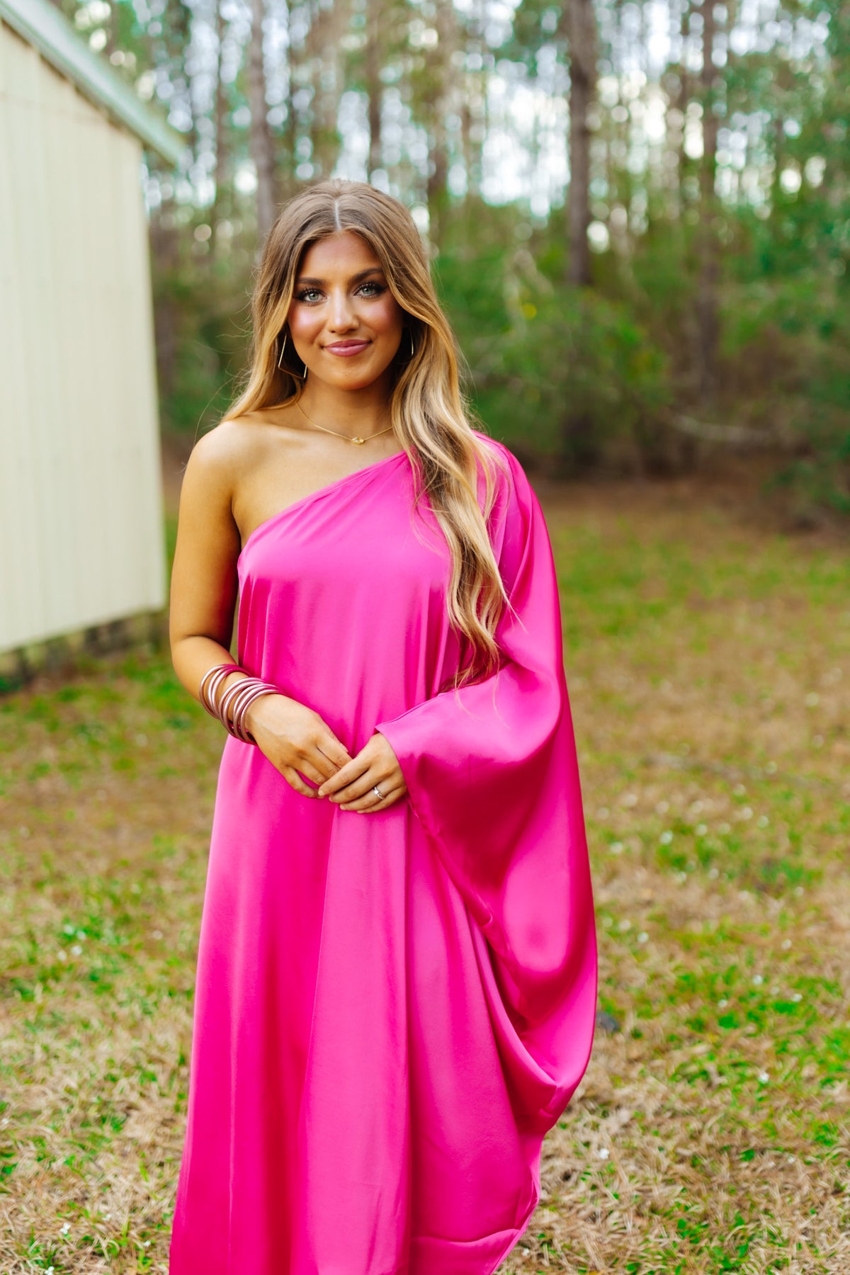 Blown away one clearance shoulder statement maxi dress