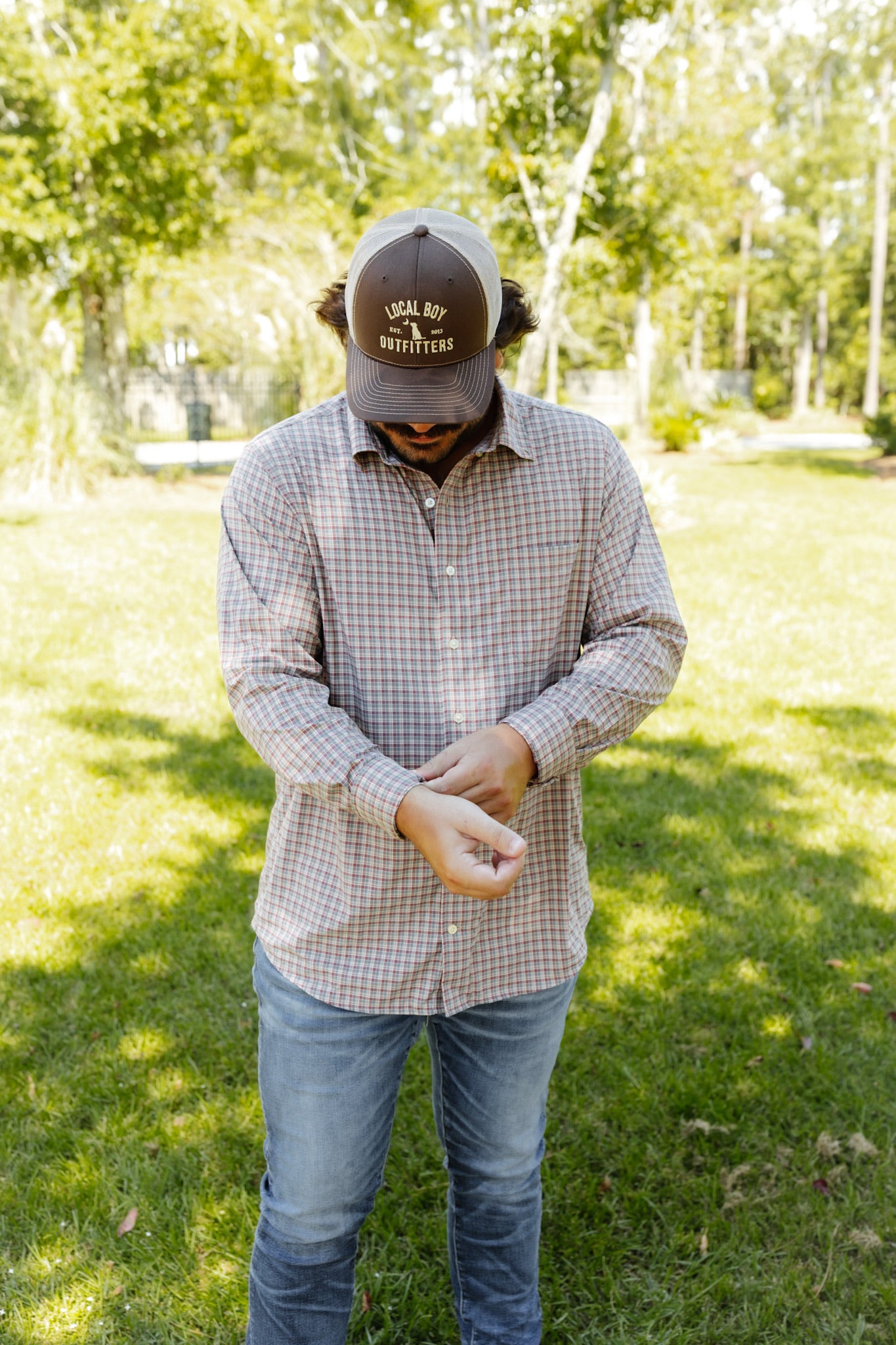 Southern Shirt Men's LS Button Down - Red Coal Samford Check