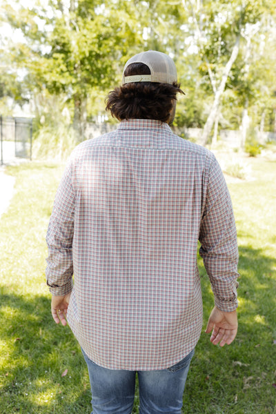 Southern Shirt Men's LS Button Down - Red Coal Samford Check