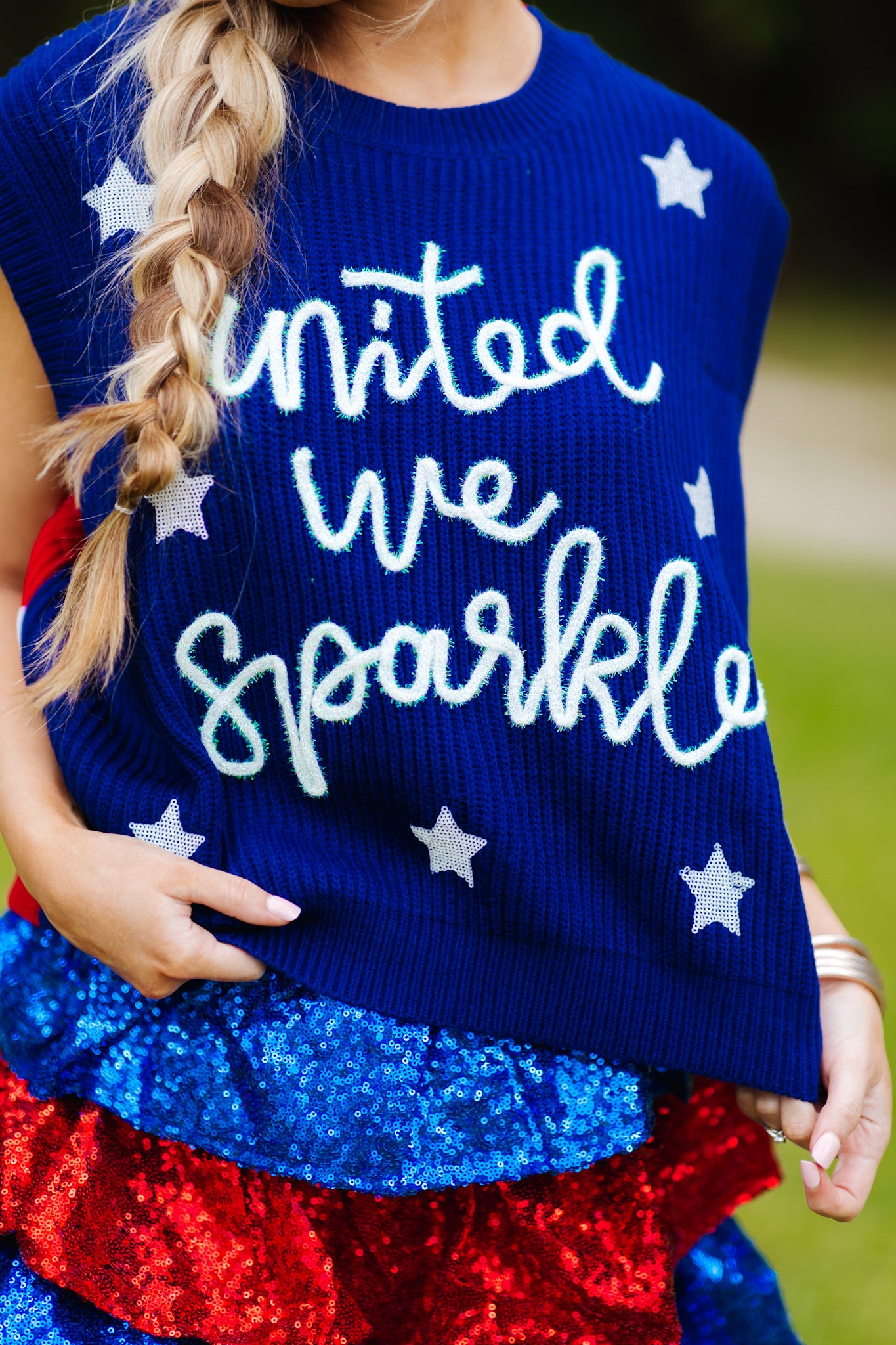 Queen of Sparkles United We Sparkle Sweater Vest