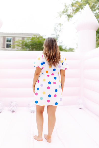 Multicolor Polka Dot Skater Dress