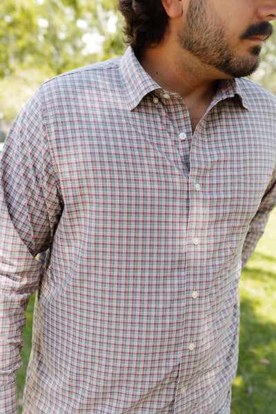 Southern Shirt Men's LS Button Down - Red Coal Samford Check