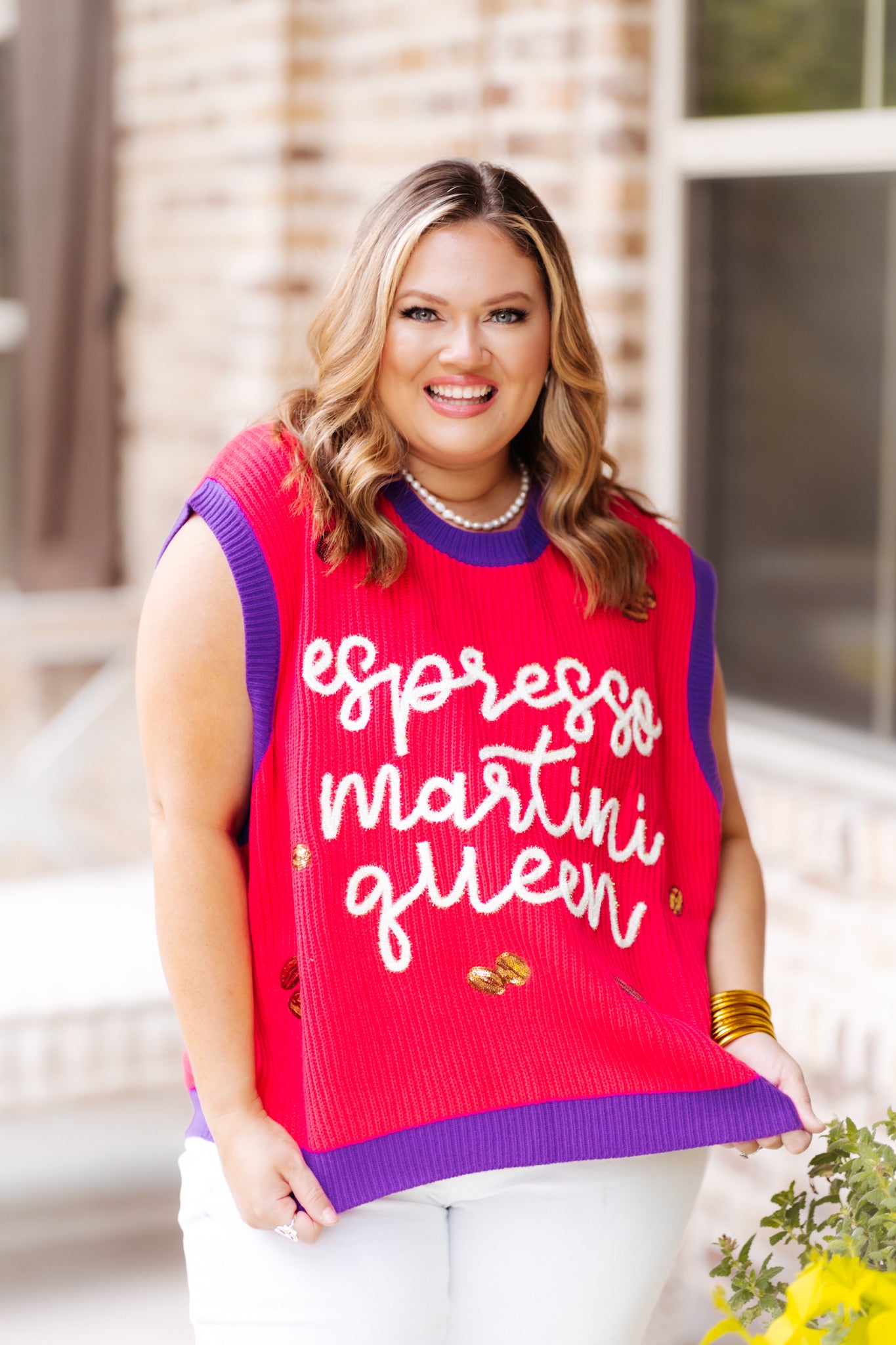 Queen Of Sparkles Espresso Martini Queen Sweater Top