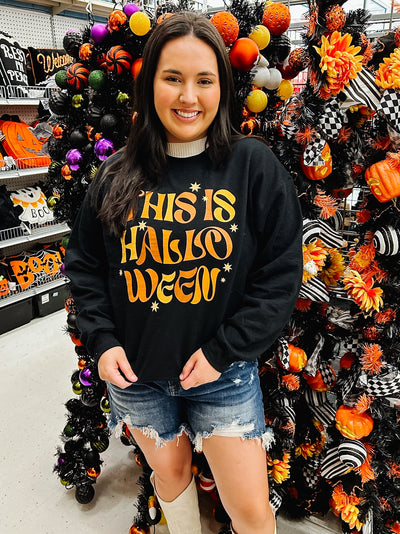 Black This Is Halloween Graphic Sweatshirt