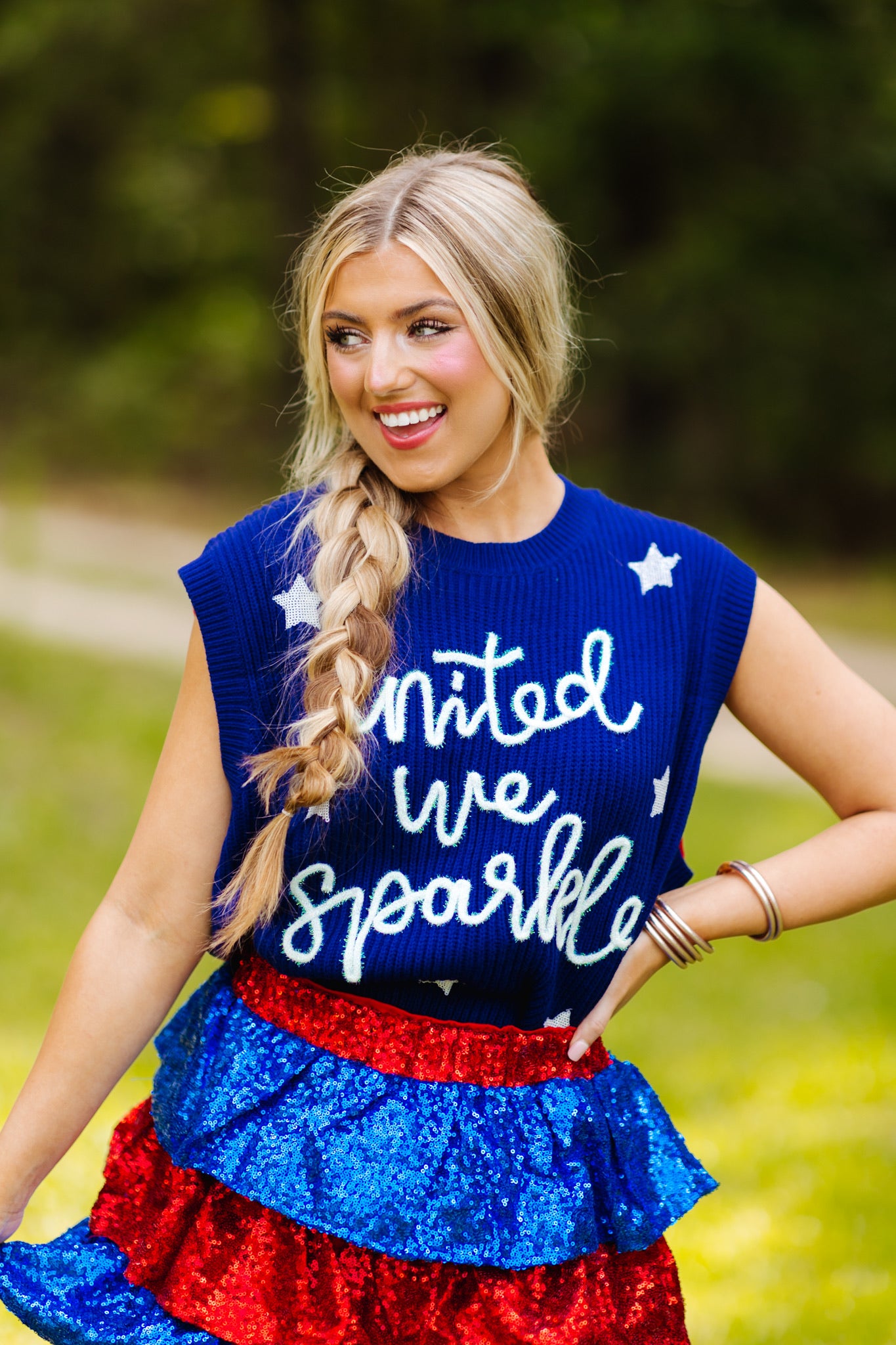Queen of Sparkles United We Sparkle Sweater Vest