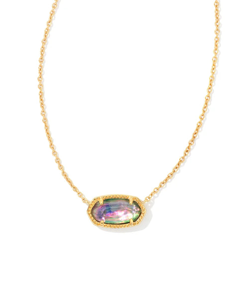 Kendra Scott 301546 Davis Chain Triple Strand Necklace Gold Navy Abalone |  eBay